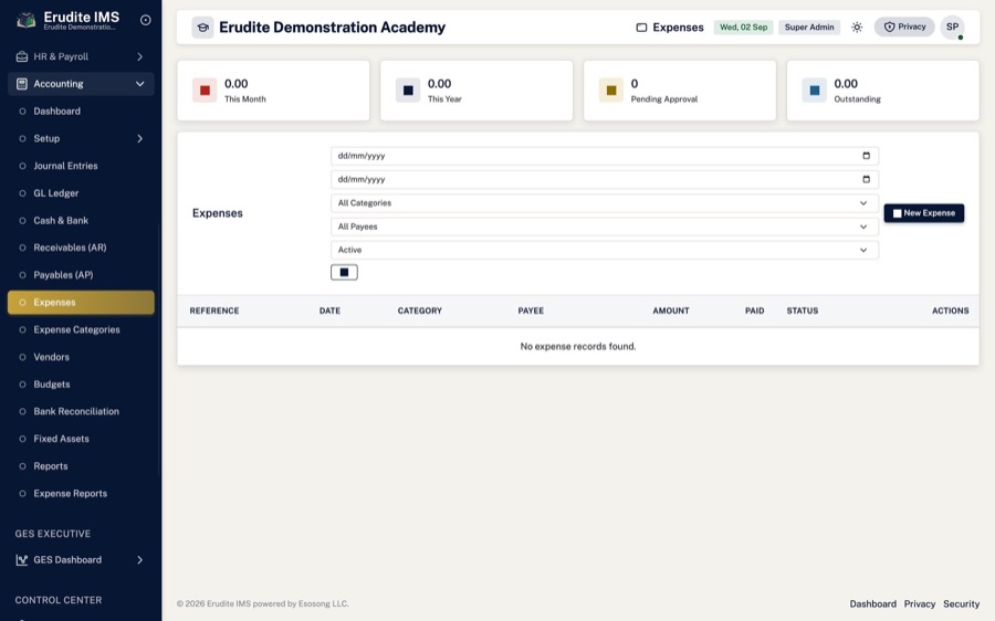 Expenses — Capture, categorise and approve school spending