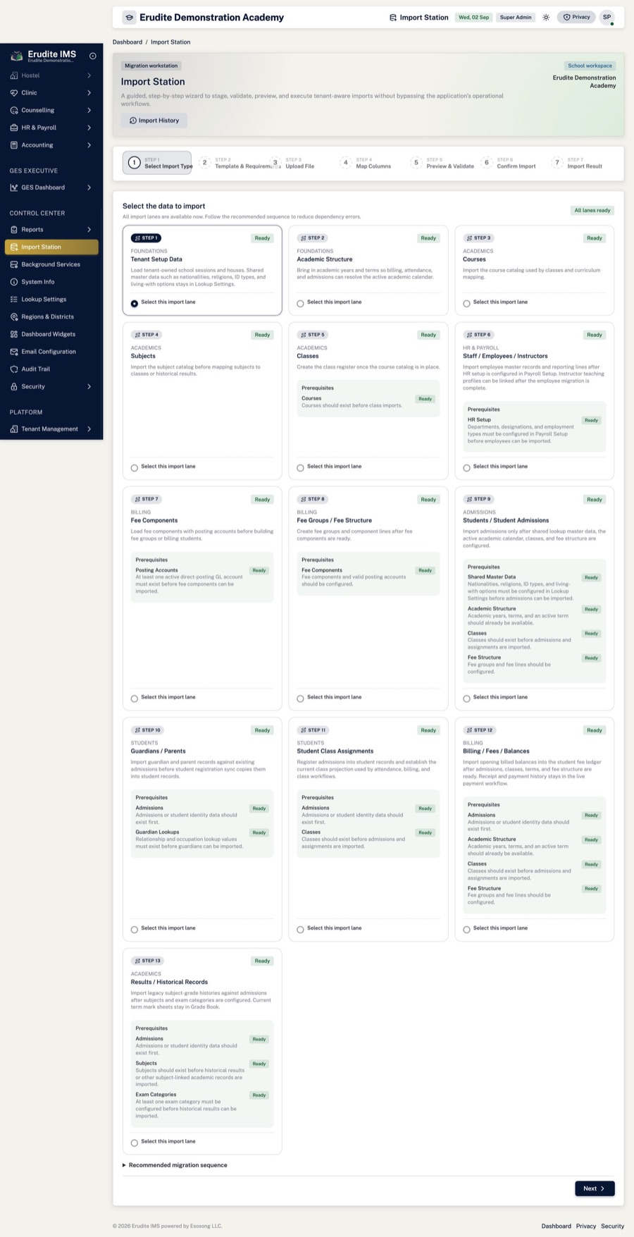 Import station — A guided wizard that brings your spreadsheets in cleanly